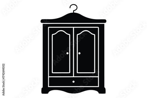 wardrobe icon vector icon silhouette