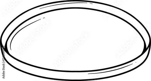 Simple circle plate Outline