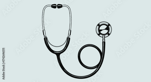 Stethoscope isolated on white background for medical examination and diagnosis