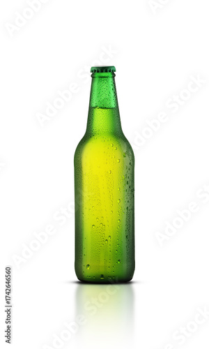 green beer bottle