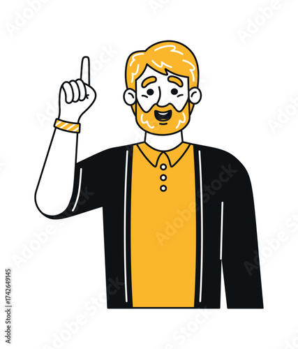 Businessman having brilliant idea portrait