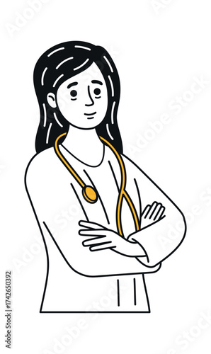 Woman doctor character people profession