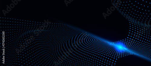 Abstract digital technology background. Quantum technology. Artificial intelligence. Big data