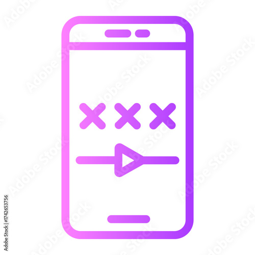 pornography gradient icon