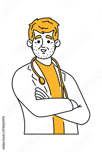 Man doctor character people profession