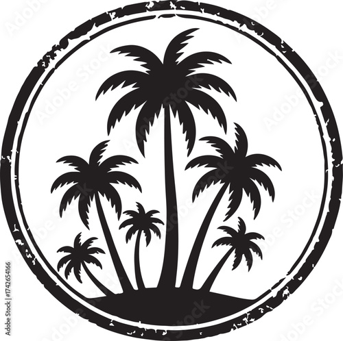 palm tree silhouettes