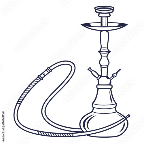 Hookah, a traditional smoking device from asia