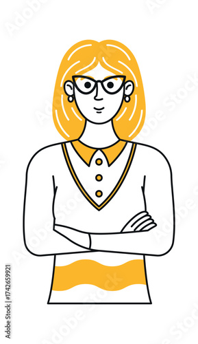 Teacher character woman avatar design