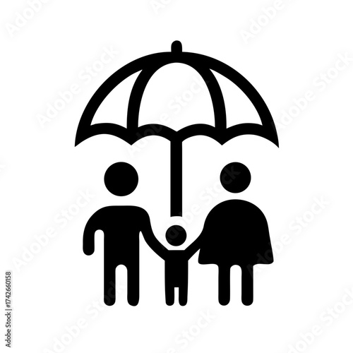 Vector art of family protection