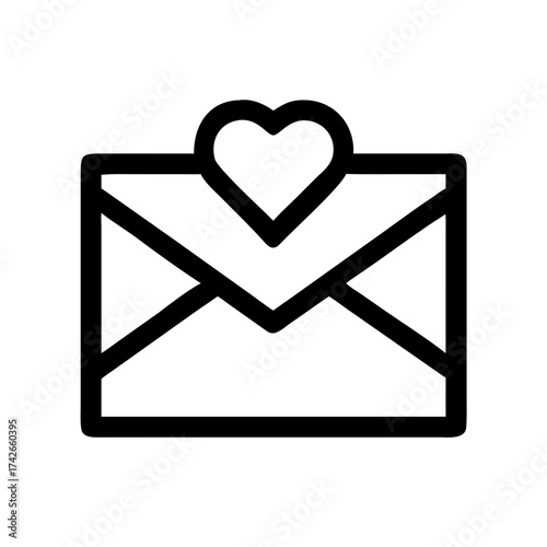 Vector art of love letter icon