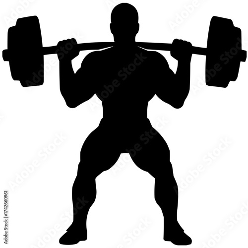 silhouette of man lifting weights