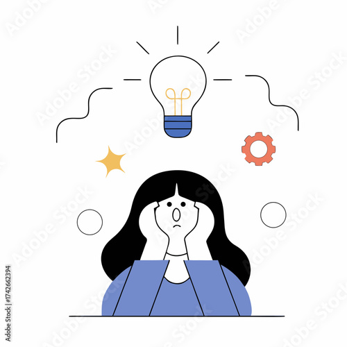 epiphany women with bulb top of her head