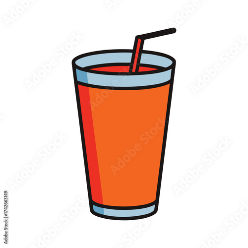Juice glass vector art