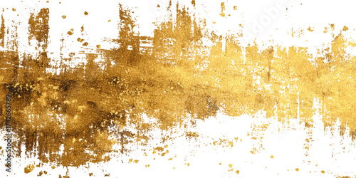 Gold grunge on transparent background. Gold grunge texture with distressed effect - abstract patina background. Gold wall texture for design and creative projects - vector illustration 