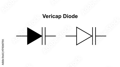 vericap diode symbol type electric circuit shematic  
