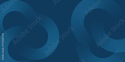 Abstract blue background with circle lines. Abstract circle lines on pink and purple background. Geometric stripe line art design for poster, brochure, cover, website, web banner, presentation. 