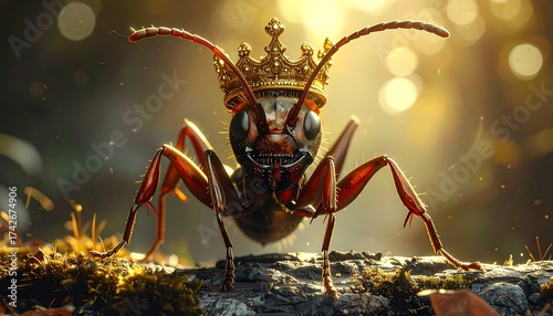 Ant Queen - A Regal Insect Portrait in Detailed Focus.