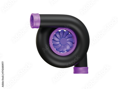 turbo icon 3d illustration render