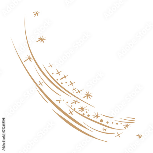 A snowstorm with snowflakes and dots. A sparkling blizzard on a windy winter day. The trail of a sleigh or running deer. Trace of a magic wand. For Christmas cards, postcards, invitations, and flyers.