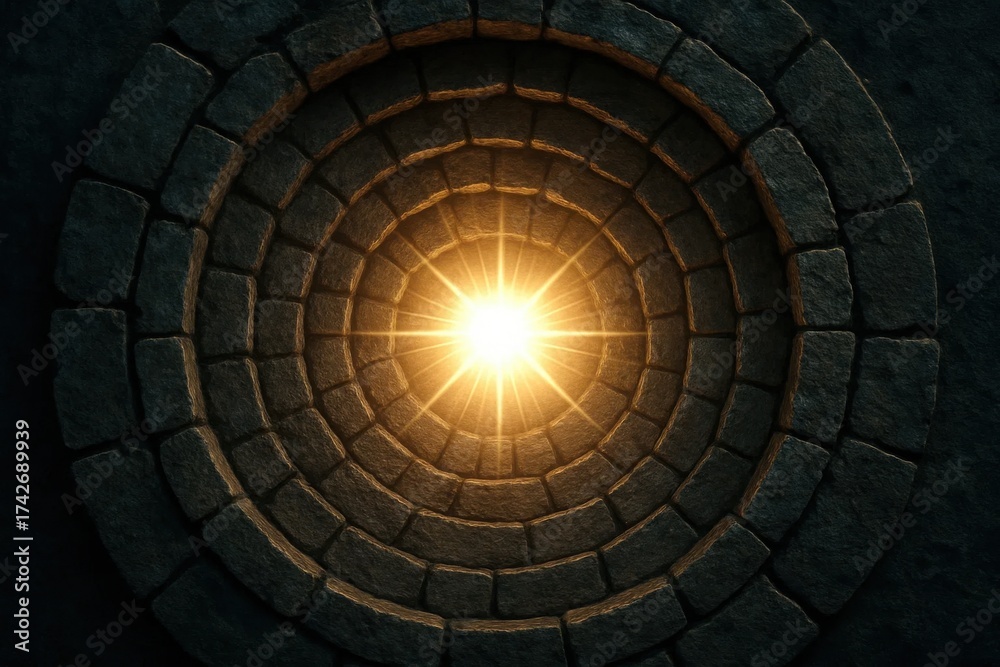 Fototapeta premium Latvia, Kandava, 2025-08-23, Latvijas kauss A Glowing Circle of Stone