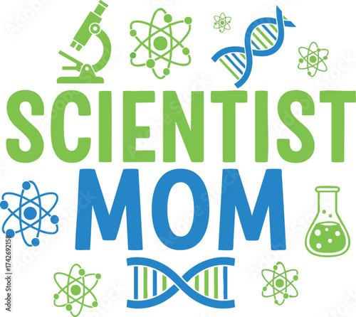 Scientist Mom Illustration