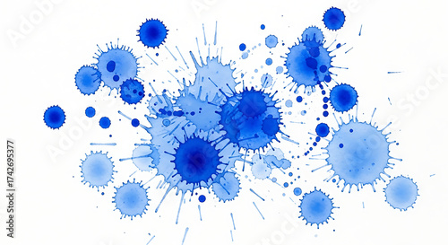 blue ink splat
