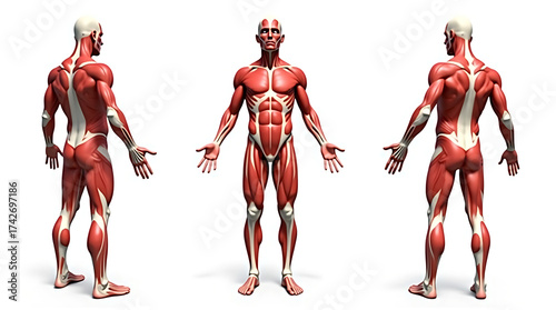 Human Muscle Fiber Structure, Detailed Anatomy Illustration

Microscopic View of Muscular Tissue, Medical Anatomy Concept