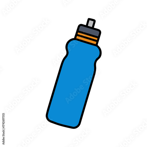 sports water bottle vector art illustration