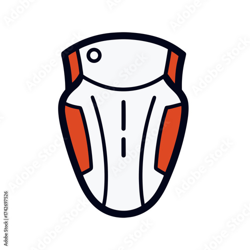 thigh guard vector art illustration