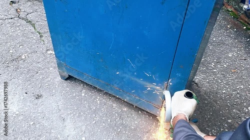 close up of a door