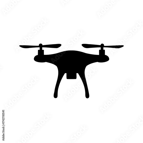 Silhouette of a drone with propellers illustrating unmanned aerial vehicle technology