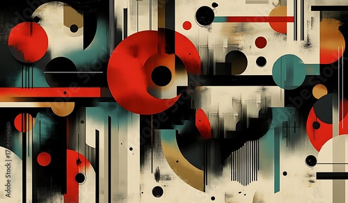 Abstract geometrical shapes vector art.