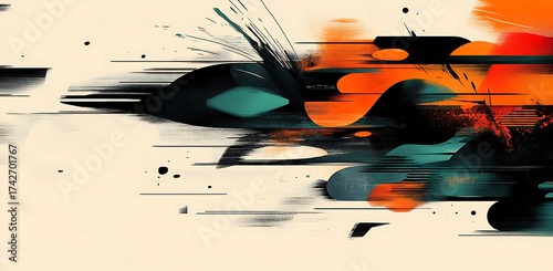 Abstract geometrical shapes vector art.