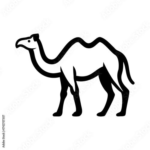 Dromedary Camel Silhouette - Desert Animal Logo
