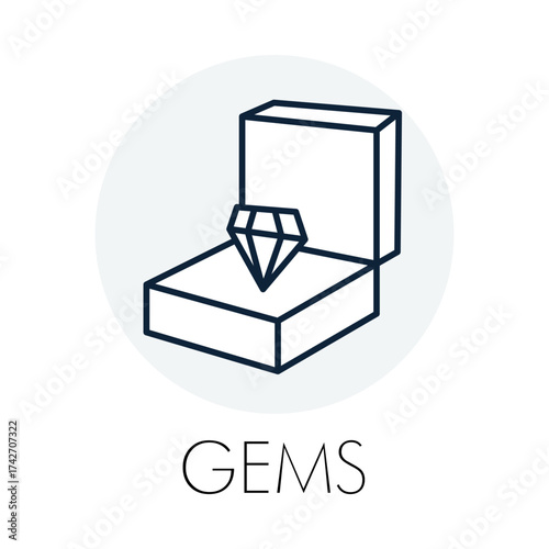 Engagement Ring Outline - Bridal Jewelry - Luxury Gemstone - Outline Vector - Commitment Sparkle