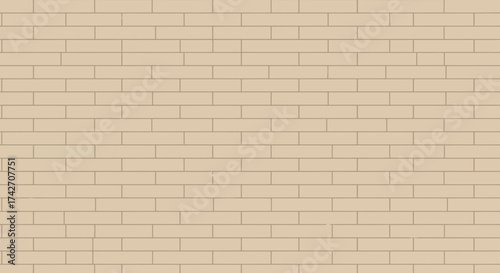 Light beige brick wall pattern for background and design projects