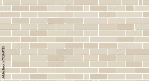Cream colored brick wall pattern with textured surface for architecture and d…