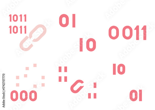 Decentralized Binary Connections in Digital Networks Represented by Scattered Numerals