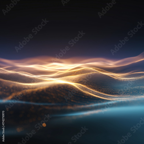 An abstract blur of red and white light streaks trace the motion of fast traffic on the highway at night