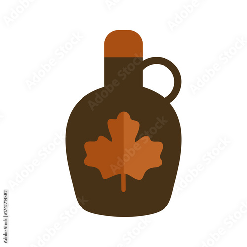 Natural Maple Syrup Bottle Outline Icon