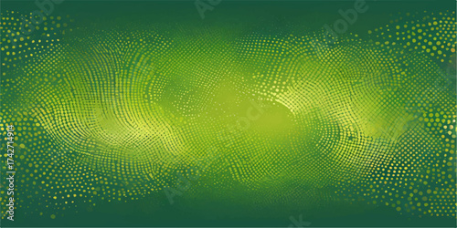 An abstract green background with a halftone dot pattern, suggesting a light and bright digital design or wallpaper