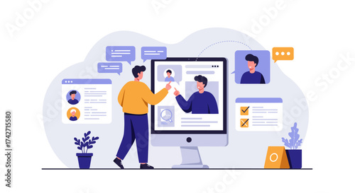 Remote collaboration and team communication in digital workspace
