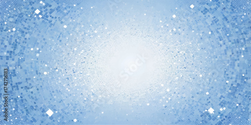 Cold blue water splash with fresh clean drops and frosty frozen texture