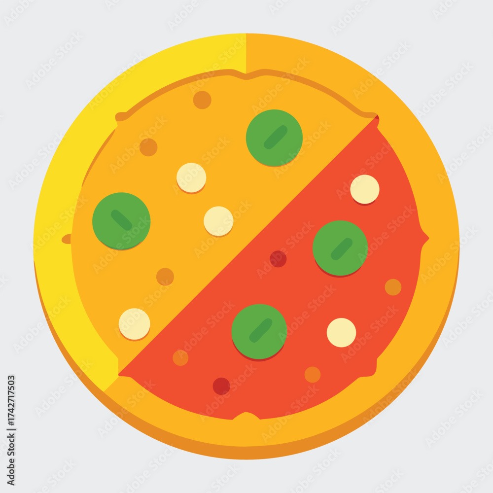 Fototapeta premium vector illustration of pizza
