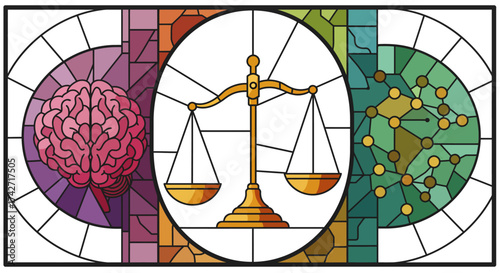 Stained glass balance: brain and network in harmony