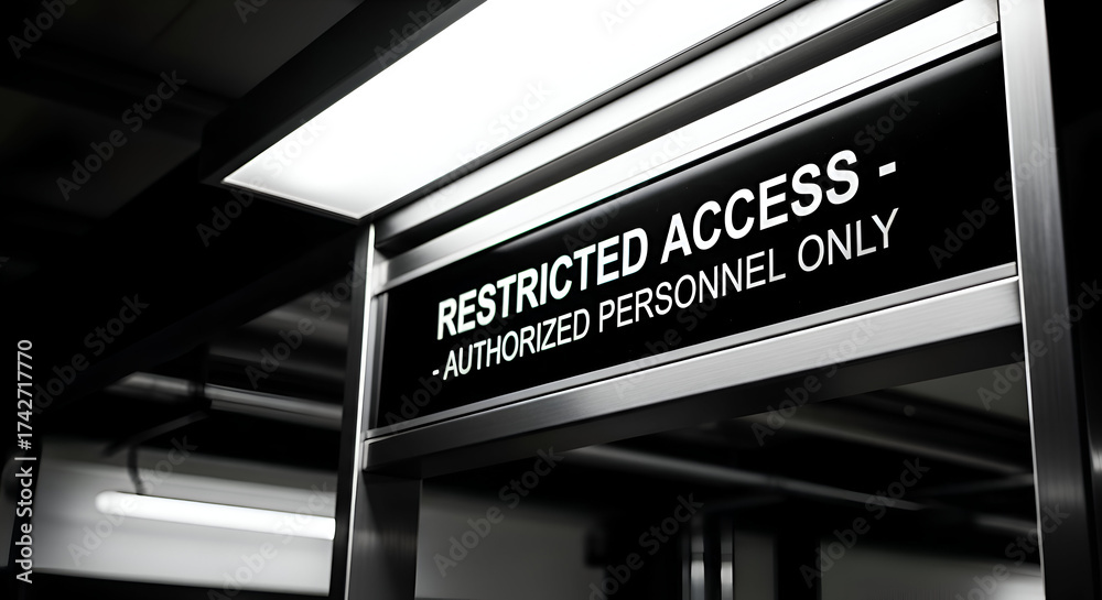 Obraz premium Entry Restriction Sign: Prohibiting Access for Unauthorized Individuals Within a Structure