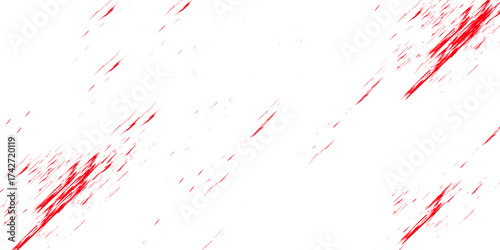 Red paint and blood splatter background with grunge texture design for illustration art
