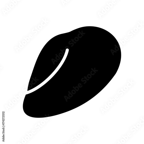 Raw Chicken Breast Fillet Glyph Icon