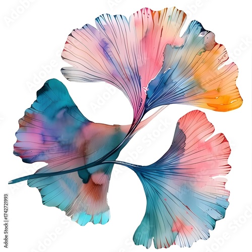 set of watercolor flowers