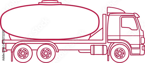 Tanker truck vector illustration transportation logistics design editable vector